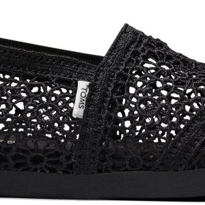 Women's Alpargata Classic - Black Moroccan Crochet