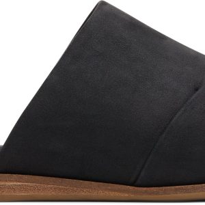 Jade Mule - Black Leather