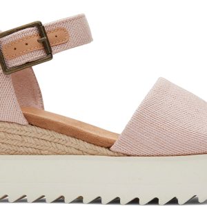Diana Wedge Sandal - Ballet Pink Canvas