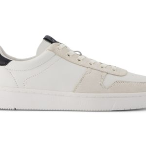 TRVL Lite Court Sneaker - White/Black Leather/Suede