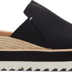 Diana Mule Sandal Wide Fit - Black Canvas