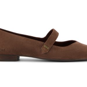Bianca Flat - Oak Brown Suede