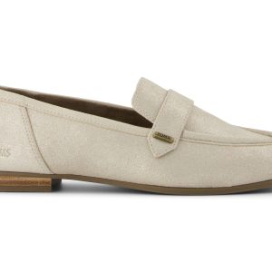 Lynette Loafer - Champagne Metallic Suede