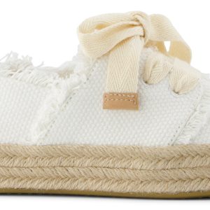 Carolina Lace-Up Espadrille - White Beachside Woven