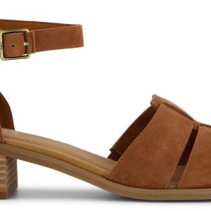 Jaclyn Fisherman Sandal - Amber Brown Kid Suede