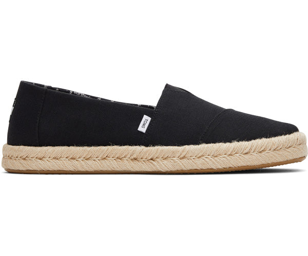 M's Alpargata Rope 2.0 Recycled Cotton Slubby Woven - Black