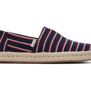 M's Alpargata Rope 2.0 Woven Stripes - Navy