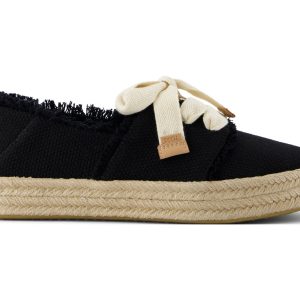 W's Carolina Lace-Up Beachside Woven/Fray - Black