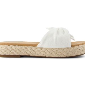 W's Abby Slide Beachside Woven/Knot - White