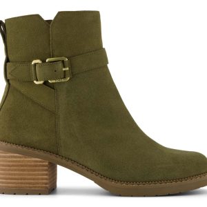 W's Hailey Buckle Suede  - Olive