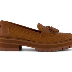 W's Cara Woven PU/Leather/Tassel - Brown